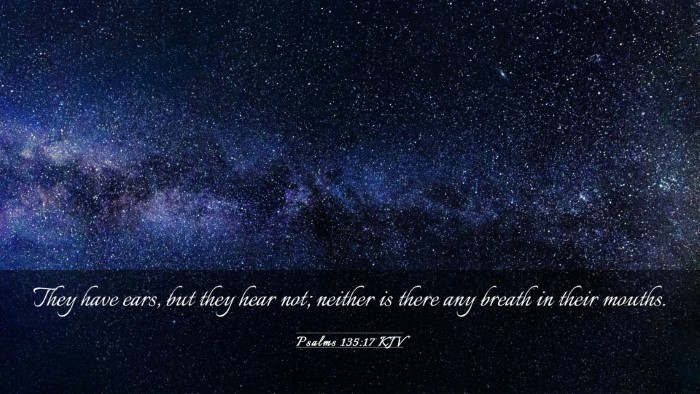 Picture 03 - Psalms 135:17 KJV Desktop Wallpaper - They have ears, but they hear not; neither is - Desktop Bible Verse Wallpaper