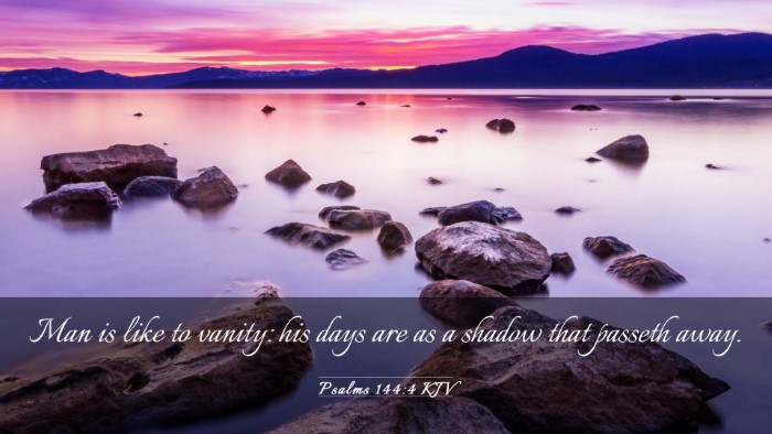 Picture 03 - Psalms 144:4 KJV Desktop Wallpaper - Man is like to vanity: his days are as a shadow - Desktop Bible Verse Wallpaper