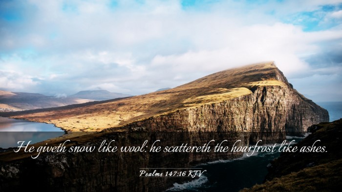 Picture 03 - Psalms 147:16 KJV Desktop Wallpaper - He giveth snow like wool: he scattereth the - Desktop Bible Verse Wallpaper