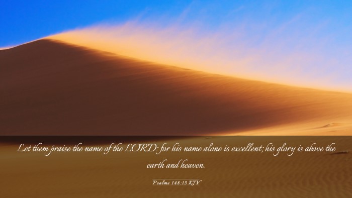 Picture 03 - Psalms 148:13 KJV Desktop Wallpaper - Let them praise the name of the LORD: for his - Desktop Bible Verse Wallpaper