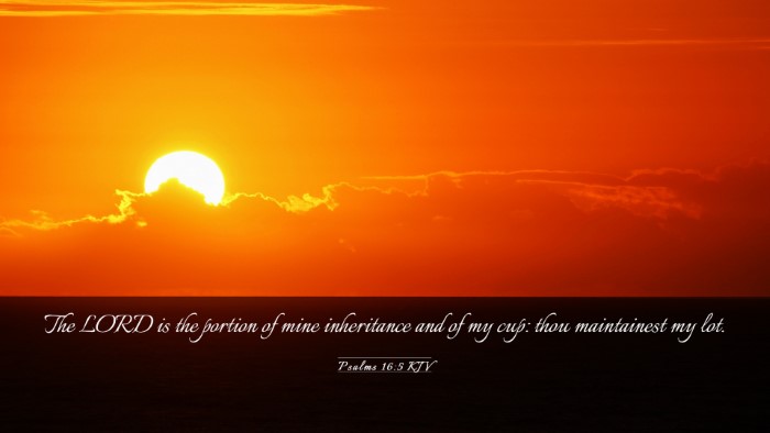Picture 03 - Psalms 16:5 KJV Desktop Wallpaper - The LORD is the portion of mine inheritance and - Desktop Bible Verse Wallpaper