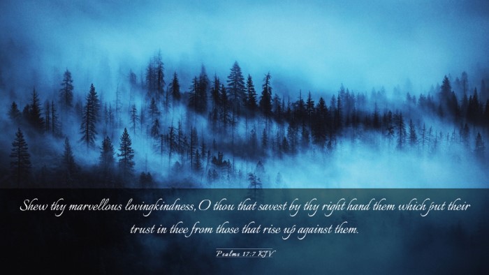 Picture 03 - Psalms 17:7 KJV Desktop Wallpaper - Shew thy marvellous lovingkindness, O thou that - Desktop Bible Verse Wallpaper