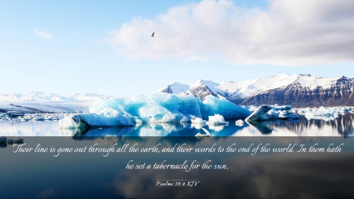 Picture 03 - Psalms 19:4 KJV Desktop Wallpaper - Their line is gone out through all the earth, and - Desktop Bible Verse Wallpaper