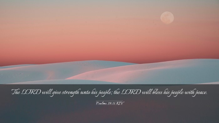 Picture 03 - Psalms 29:11 KJV Desktop Wallpaper - The LORD will give strength unto his people; the - Desktop Bible Verse Wallpaper