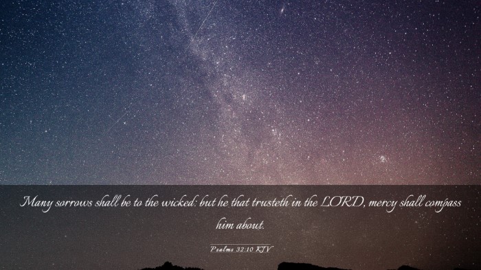 Picture 03 - Psalms 32:10 KJV Desktop Wallpaper - Many sorrows shall be to the wicked: but he that - Desktop Bible Verse Wallpaper