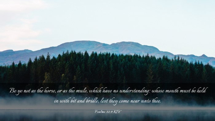 Picture 03 - Psalms 32:9 KJV Desktop Wallpaper - Be ye not as the horse, or as the mule, which - Desktop Bible Verse Wallpaper