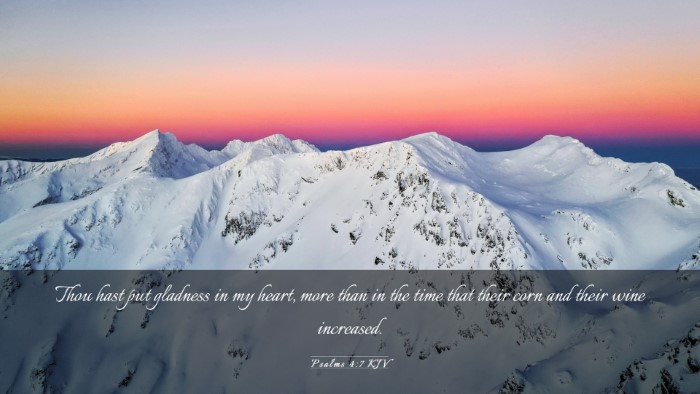 Picture 03 - Psalms 4:7 KJV Desktop Wallpaper - Thou hast put gladness in my heart, more than in - Desktop Bible Verse Wallpaper