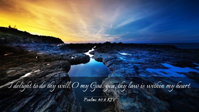 Picture 03 - Psalms 40:8 KJV Desktop Wallpaper - I delight to do thy will, O my God: yea, thy law - Desktop Bible Verse Wallpaper