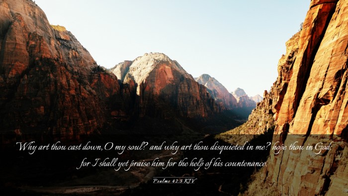 Picture 03 - Psalms 42:5 KJV Desktop Wallpaper - Why art thou cast down, O my soul? and why art - Desktop Bible Verse Wallpaper