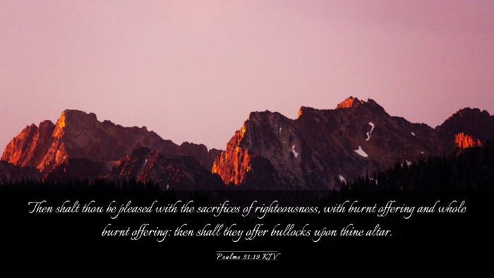Picture 03 - Psalms 51:19 KJV Desktop Wallpaper - Then shalt thou be pleased with the sacrifices of - Desktop Bible Verse Wallpaper