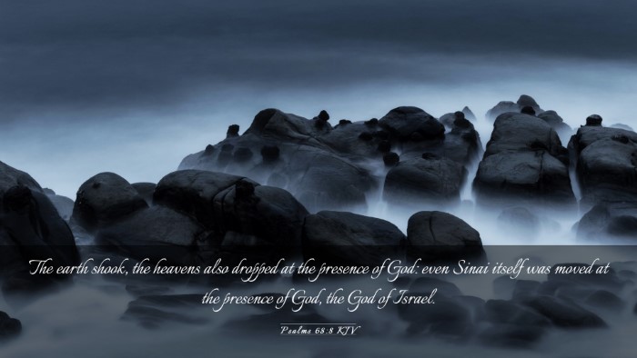Picture 03 - Psalms 68:8 KJV Desktop Wallpaper - The earth shook, the heavens also dropped at the - Desktop Bible Verse Wallpaper