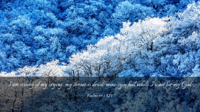 Picture 03 - Psalms 69:3 KJV Desktop Wallpaper - I am weary of my crying: my throat is dried: mine - Desktop Bible Verse Wallpaper