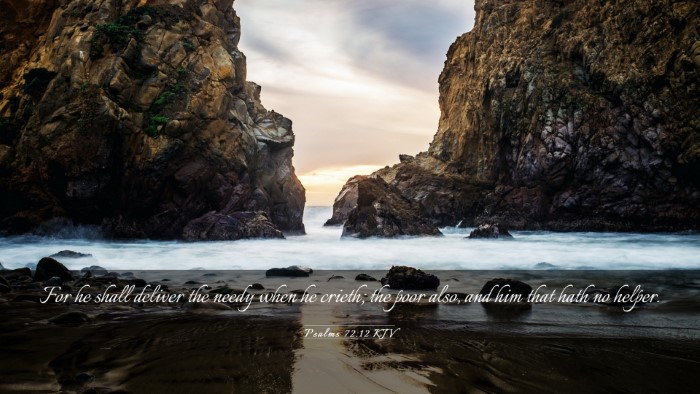 Picture 03 - Psalms 72:12 KJV Desktop Wallpaper - For he shall deliver the needy when he crieth; - Desktop Bible Verse Wallpaper