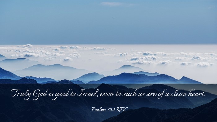 Picture 03 - Psalms 73:1 KJV Desktop Wallpaper - Truly God is good to Israel, even to such as are - Desktop Bible Verse Wallpaper