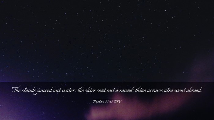 Picture 03 - Psalms 77:17 KJV Desktop Wallpaper - The clouds poured out water: the skies sent out a - Desktop Bible Verse Wallpaper