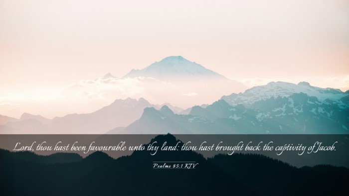 Picture 03 - Psalms 85:1 KJV Desktop Wallpaper - Lord, thou hast been favourable unto thy land: - Desktop Bible Verse Wallpaper