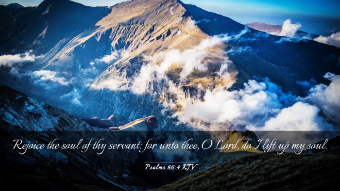 Picture 03 - Psalms 86:4 KJV Desktop Wallpaper - Rejoice the soul of thy servant: for unto thee, O - Desktop Bible Verse Wallpaper