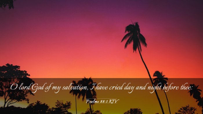 Picture 03 - Psalms 88:1 KJV Desktop Wallpaper - O lord God of my salvation, I have cried day and - Desktop Bible Verse Wallpaper