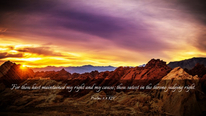 Picture 03 - Psalms 9:4 KJV Desktop Wallpaper - For thou hast maintained my right and my cause; - Desktop Bible Verse Wallpaper