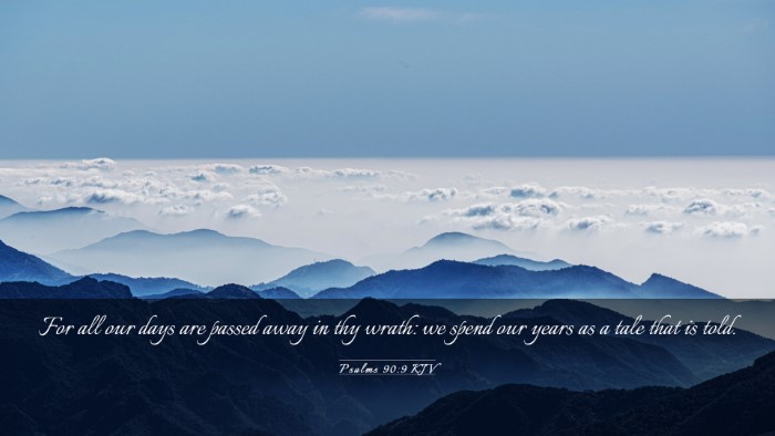Picture 03 - Psalms 90:9 KJV Desktop Wallpaper - For all our days are passed away in thy wrath: we - Desktop Bible Verse Wallpaper