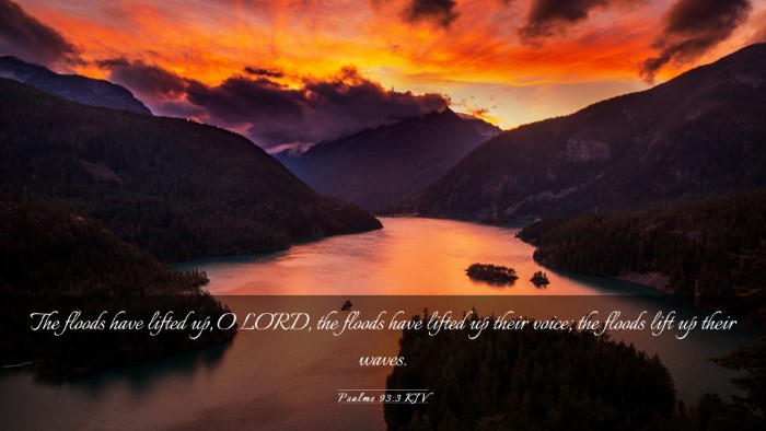 Picture 03 - Psalms 93:3 KJV Desktop Wallpaper - The floods have lifted up, O LORD, the floods - Desktop Bible Verse Wallpaper