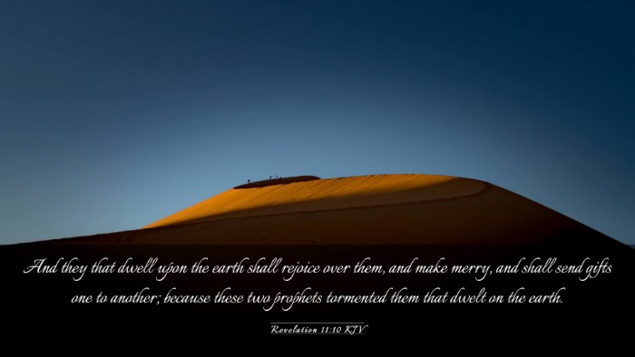 Picture 03 - Revelation 11:10 KJV Desktop Wallpaper - And they that dwell upon the earth shall rejoice - Desktop Bible Verse Wallpaper