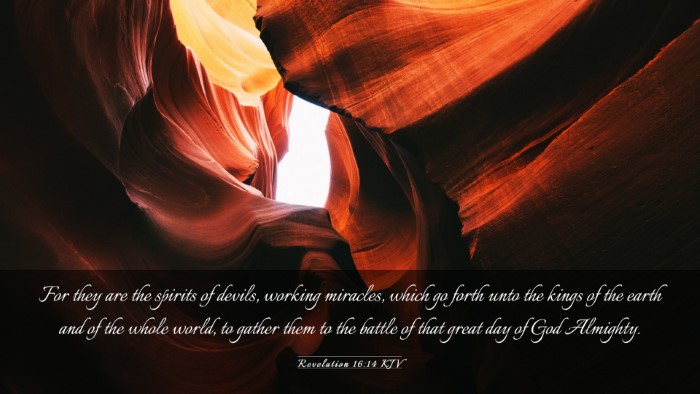 Picture 03 - Revelation 16:14 KJV Desktop Wallpaper - For they are the spirits of devils, working - Desktop Bible Verse Wallpaper