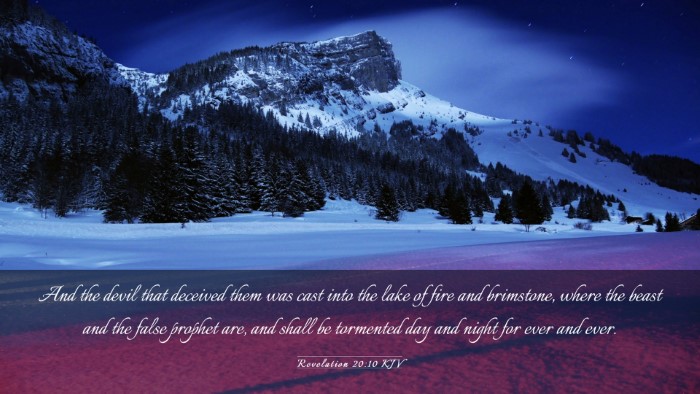 Picture 03 - Revelation 20:10 KJV Desktop Wallpaper - And the devil that deceived them was cast into - Desktop Bible Verse Wallpaper