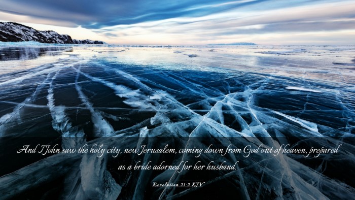 Picture 03 - Revelation 21:2 KJV Desktop Wallpaper - And I John saw the holy city, new Jerusalem, - Desktop Bible Verse Wallpaper