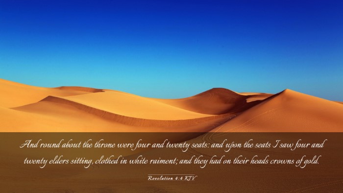 Picture 03 - Revelation 4:4 KJV Desktop Wallpaper - And round about the throne were four and twenty - Desktop Bible Verse Wallpaper