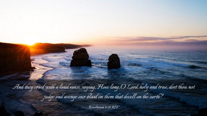 Picture 03 - Revelation 6:10 KJV Desktop Wallpaper - And they cried with a loud voice, saying, How - Desktop Bible Verse Wallpaper