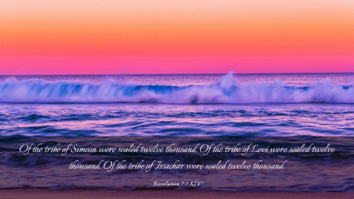 Picture 03 - Revelation 7:7 KJV Desktop Wallpaper - Of the tribe of Simeon were sealed twelve - Desktop Bible Verse Wallpaper