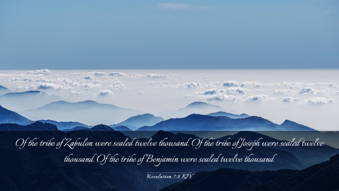 Picture 03 - Revelation 7:8 KJV Desktop Wallpaper - Of the tribe of Zabulon were sealed twelve - Desktop Bible Verse Wallpaper