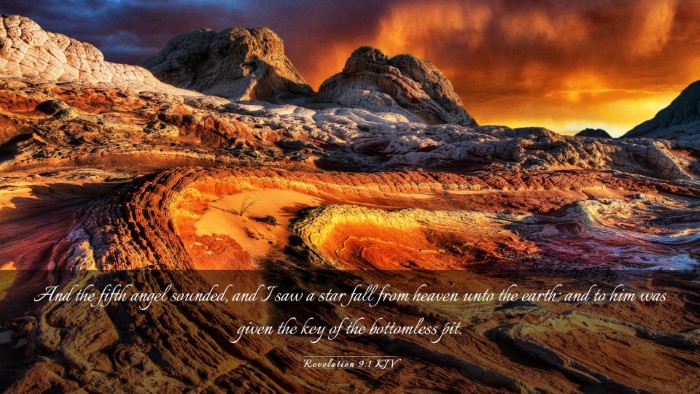 Picture 03 - Revelation 9:1 KJV Desktop Wallpaper - And the fifth angel sounded, and I saw a star - Desktop Bible Verse Wallpaper