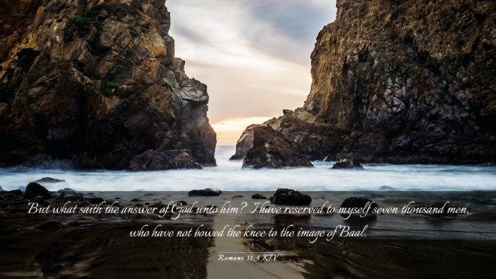 Picture 03 - Romans 11:4 KJV Desktop Wallpaper - But what saith the answer of God unto him? I have - Desktop Bible Verse Wallpaper