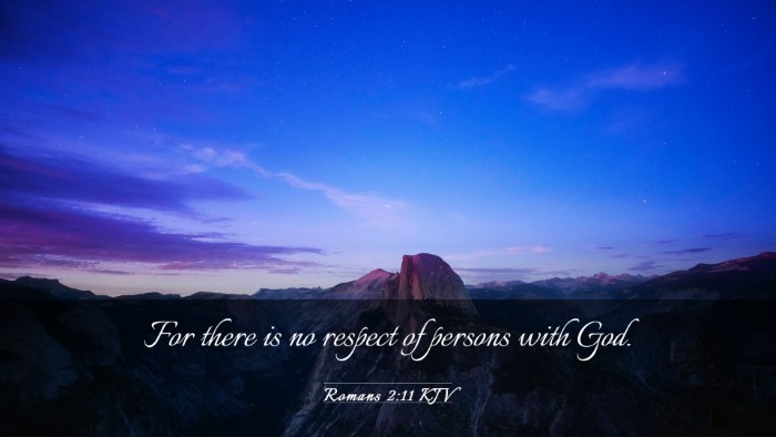 Picture 03 - Romans 2:11 KJV Desktop Wallpaper - For there is no respect of persons with - Desktop Bible Verse Wallpaper