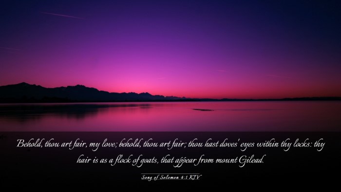 Picture 03 - Song of Solomon 4:1 KJV Desktop Wallpaper - Behold, thou art fair, my love; behold, thou art - Desktop Bible Verse Wallpaper