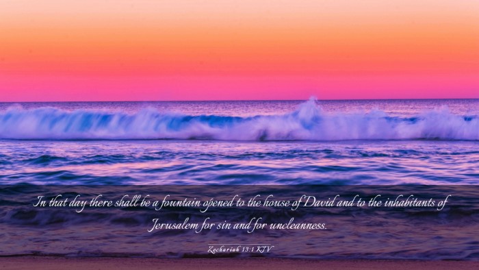 Picture 03 - Zechariah 13:1 KJV Desktop Wallpaper - In that day there shall be a fountain opened to - Desktop Bible Verse Wallpaper