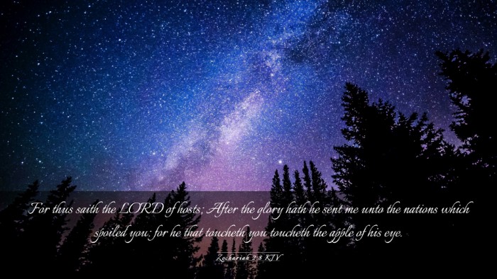 Picture 03 - Zechariah 2:8 KJV Desktop Wallpaper - For thus saith the LORD of hosts; After the glory - Desktop Bible Verse Wallpaper