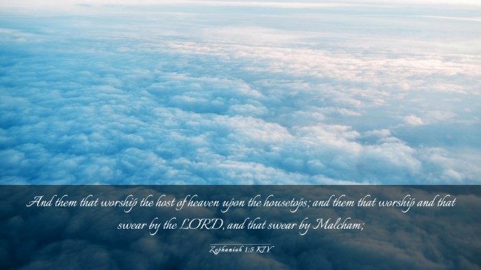Picture 03 - Zephaniah 1:5 KJV Desktop Wallpaper - And them that worship the host of heaven upon the - Desktop Bible Verse Wallpaper