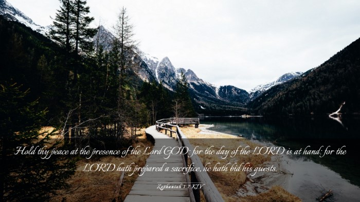 Picture 03 - Zephaniah 1:7 KJV Desktop Wallpaper - Hold thy peace at the presence of the Lord GOD: - Desktop Bible Verse Wallpaper