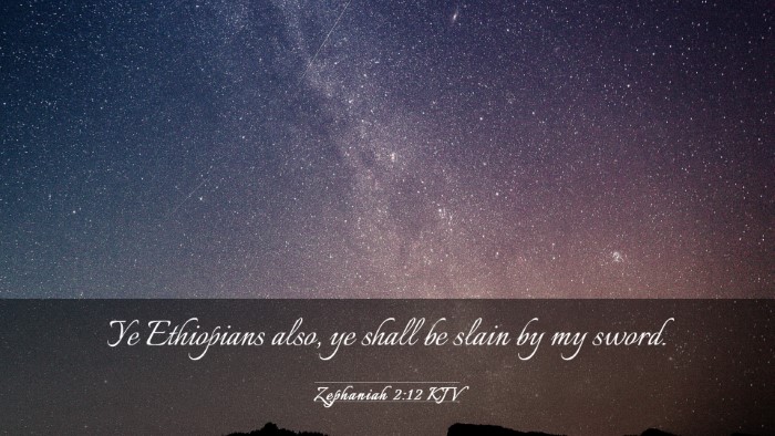 Picture 03 - Zephaniah 2:12 KJV Desktop Wallpaper - Ye Ethiopians also, ye shall be slain by my - Desktop Bible Verse Wallpaper