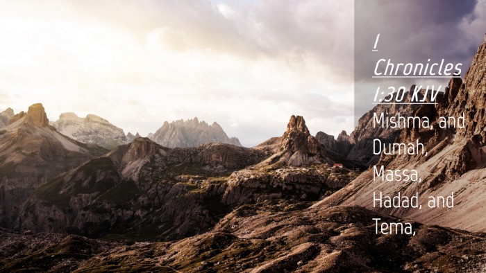 Picture 04 - 1 Chronicles 1:30 KJV Desktop Wallpaper - Mishma, and Dumah, Massa, Hadad, and - Desktop Bible Verse Wallpaper