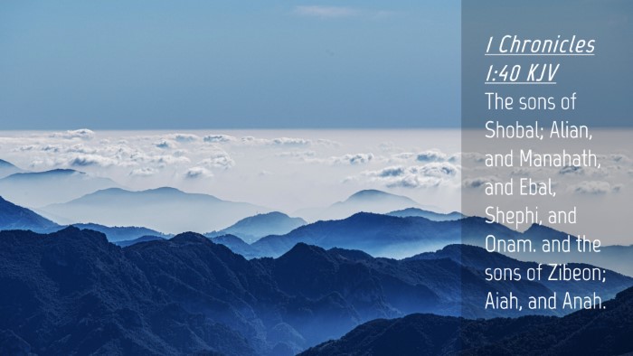 Picture 04 - 1 Chronicles 1:40 KJV Desktop Wallpaper - The sons of Shobal; Alian, and Manahath, and - Desktop Bible Verse Wallpaper