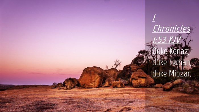 Picture 04 - 1 Chronicles 1:53 KJV Desktop Wallpaper - Duke Kenaz, duke Teman, duke - Desktop Bible Verse Wallpaper