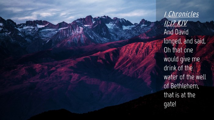 Picture 04 - 1 Chronicles 11:17 KJV Desktop Wallpaper - And David longed, and said, Oh that one would - Desktop Bible Verse Wallpaper