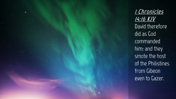 Picture 04 - 1 Chronicles 14:16 KJV Desktop Wallpaper - David therefore did as God commanded him: and - Desktop Bible Verse Wallpaper