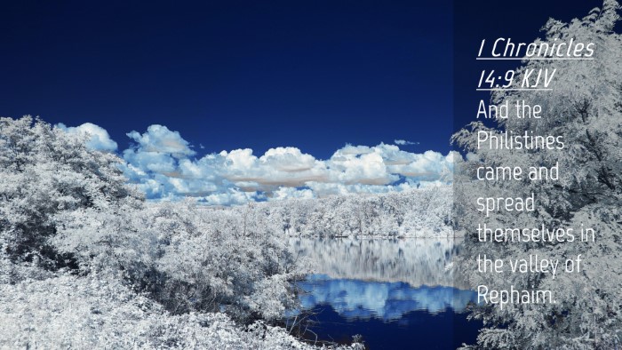 Picture 04 - 1 Chronicles 14:9 KJV Desktop Wallpaper - And the Philistines came and spread themselves in - Desktop Bible Verse Wallpaper