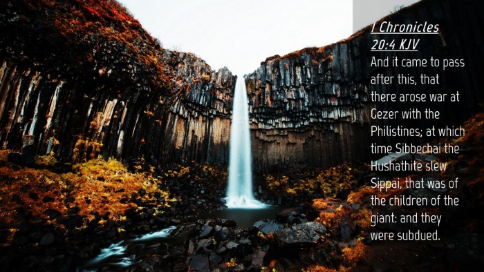 Picture 04 - 1 Chronicles 20:4 KJV Desktop Wallpaper - And it came to pass after this, that there arose - Desktop Bible Verse Wallpaper
