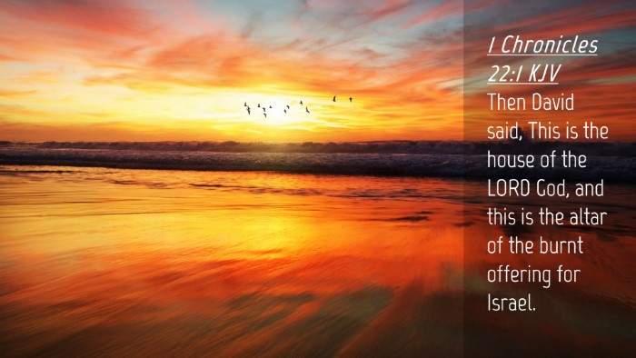 Picture 04 - 1 Chronicles 22:1 KJV Desktop Wallpaper - Then David said, This is the house of the LORD - Desktop Bible Verse Wallpaper